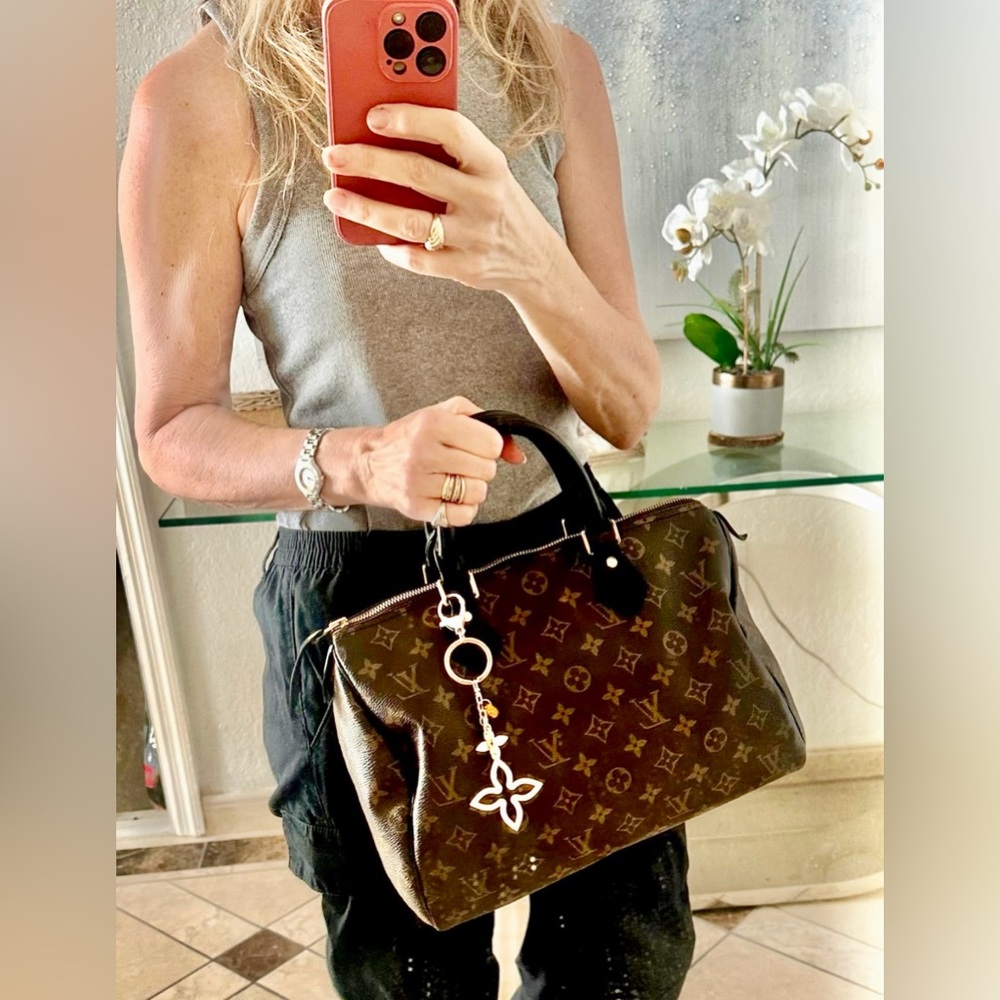 Louis Vuitton Monogram Speedy 30 . Customized in black - Picture 12 of 13